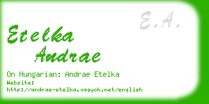 etelka andrae business card